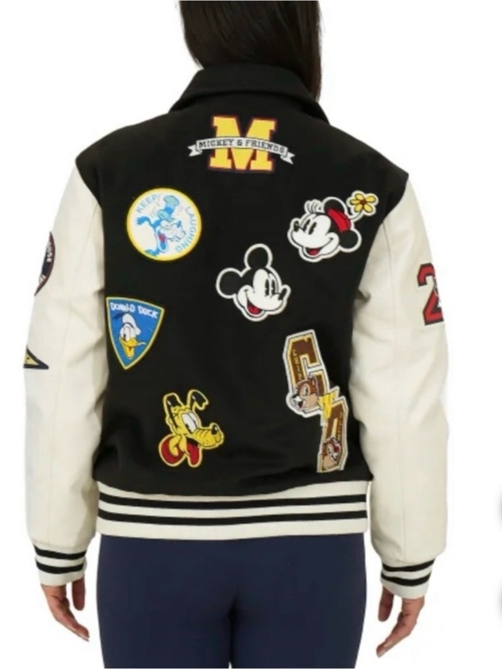 Mickey Mouse Black & White Varsity Jacket - Picture 3 of 3
